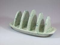 Toast Rack with wide slots for thick toast available in different glazes